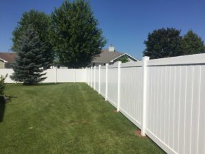 vinyl fence backyard