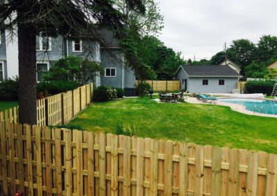 treated fence wood pool